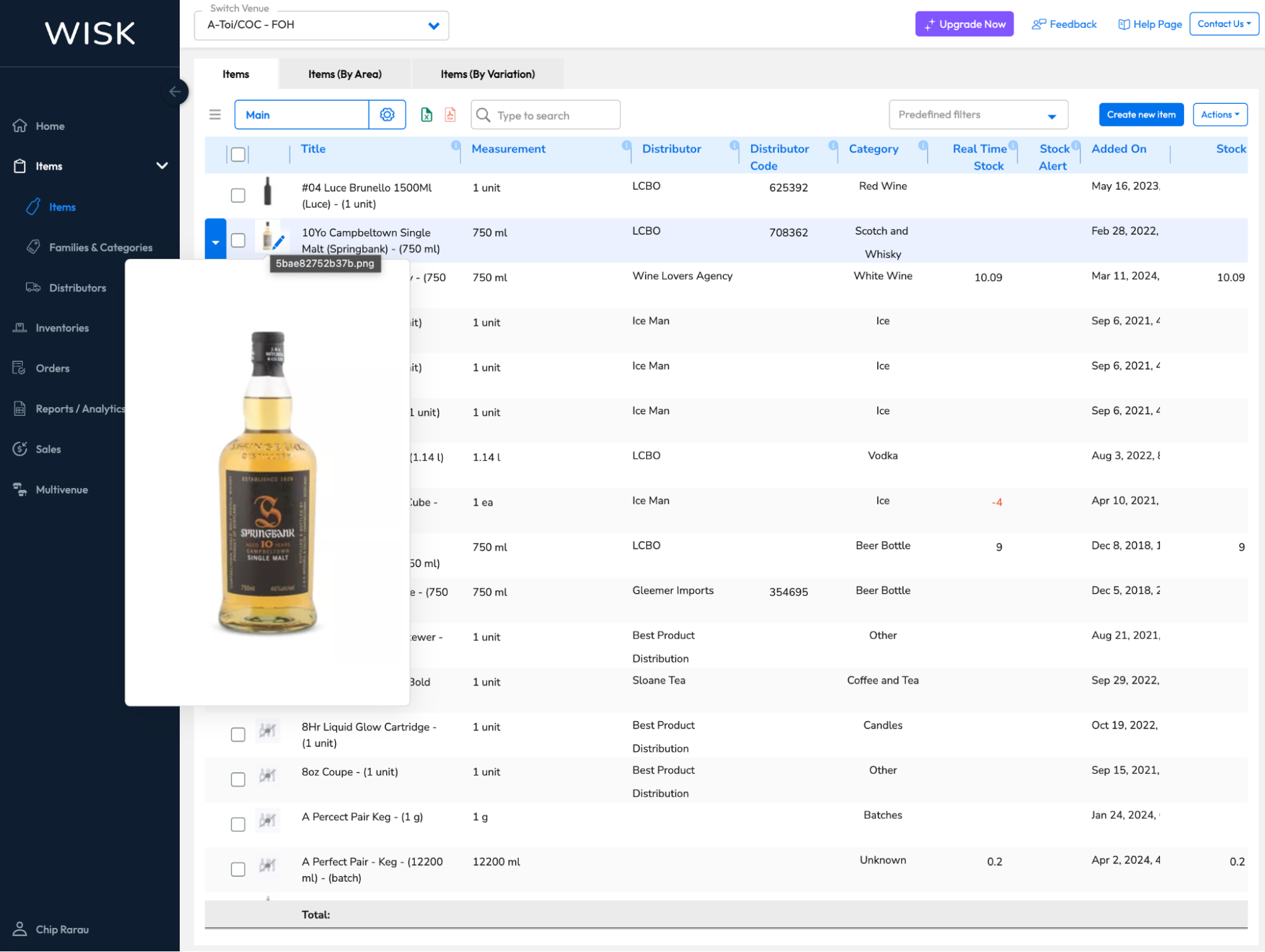 WISK Performance Metrics