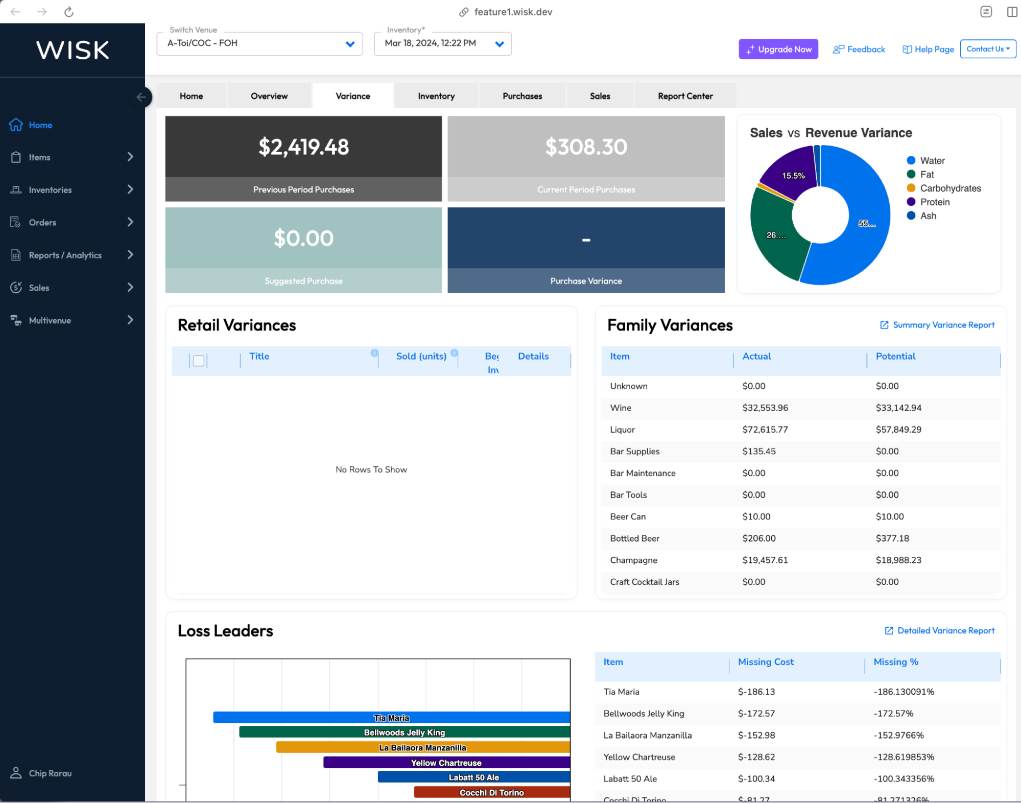 WISK Mobile Interface