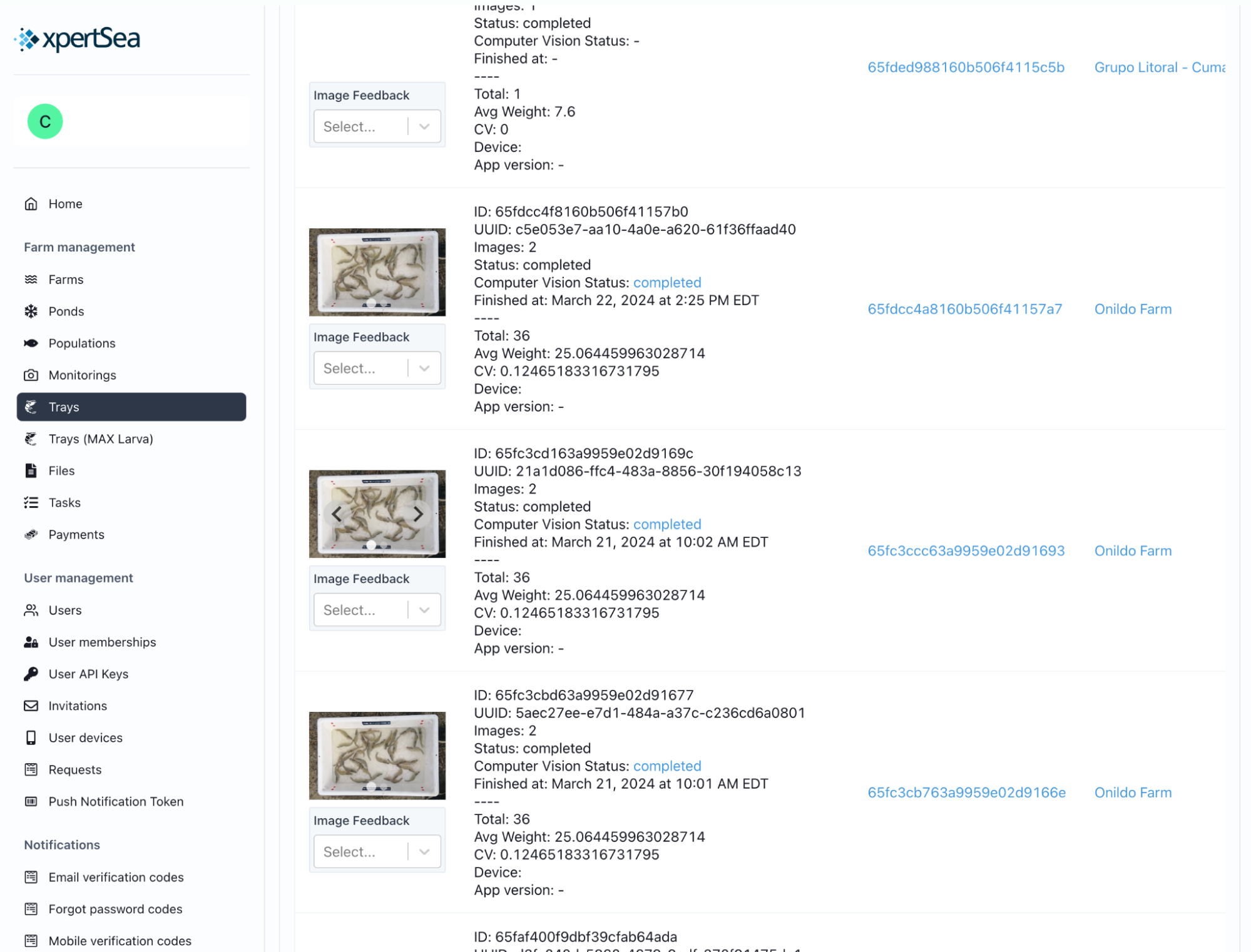 XpertSea Inventory Management